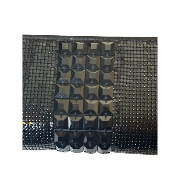 Ann Taylor Black Mesh Studded Clutch Evening Bag NWOT - Picture 4 of 7